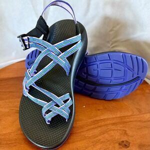 Chaco Z Cloud X2 Strappy Toe Loop Hiking Sandals J106110 Purple Blue‎ Womens 10